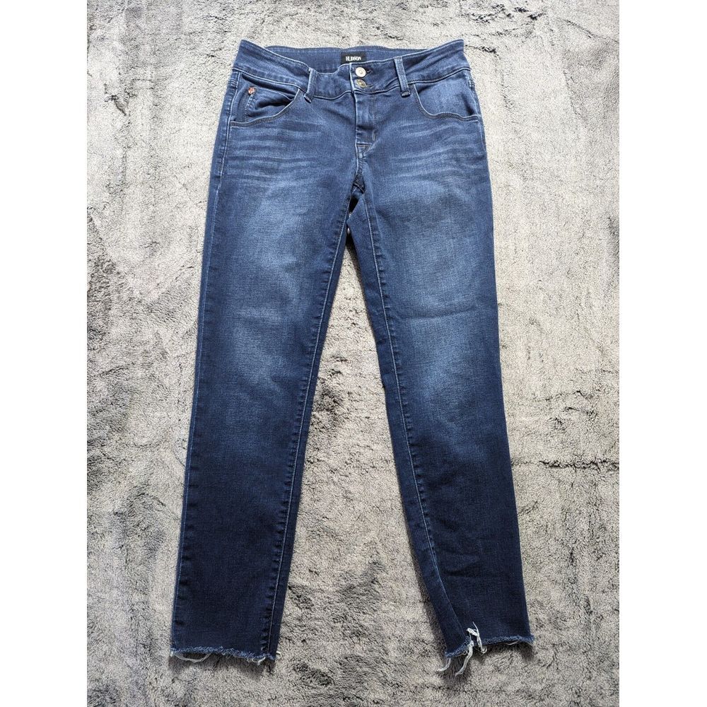 Hudson Collin Skinny Raw Hem Jeans Women's Size 27 Dark Wash